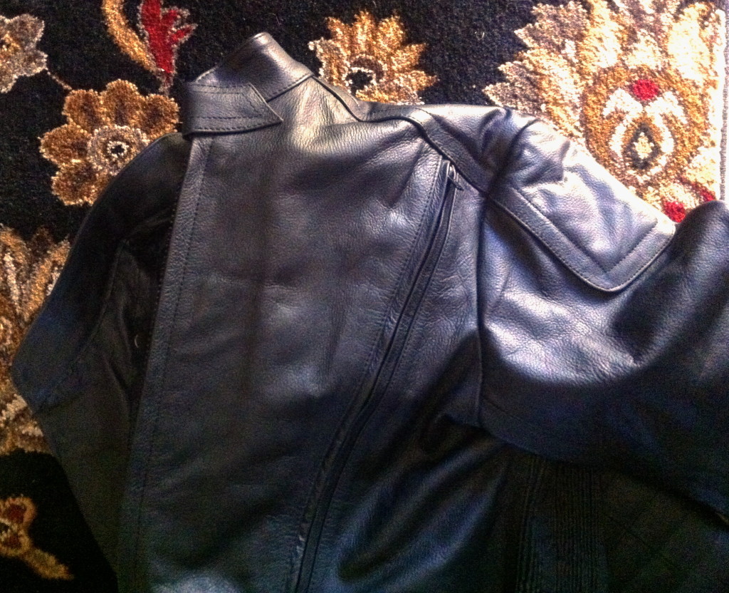 Leather jacket detail